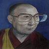caricature of the Dalai Lama